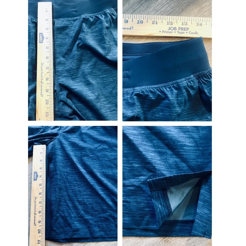 Lululemon Mens Heathered Navy‎ Blue Activewear Training Shorts Size M Jogging
